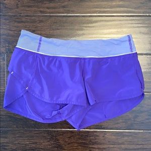 Lululemon purple running shorts